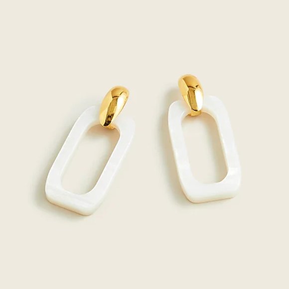 Made-in-Italy acetate rectangle earrings